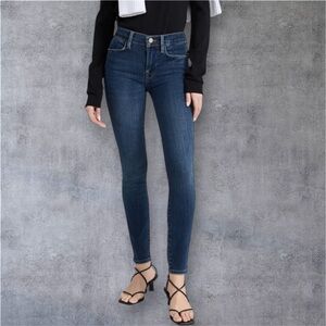 FRAME Le Skinny High-Rise Blue Denim Jeans Size 25